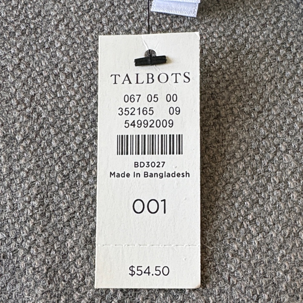 Talbots Heather Tweed Cable Knit Scarf - Picture 8 of 8